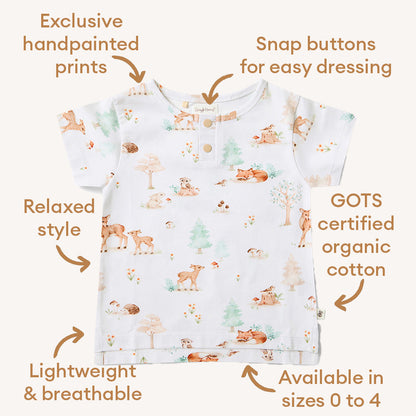 Woodland Tales Organic Short Sleeve Top