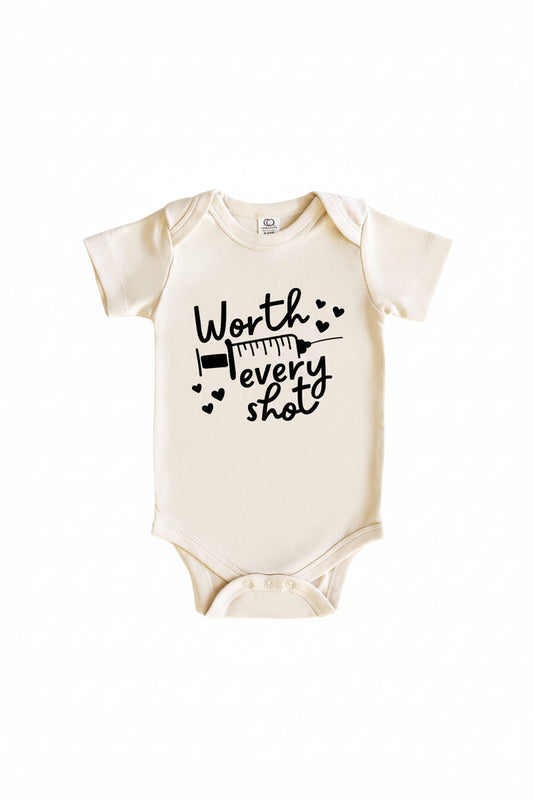 Worth Every Shot Graphic Bodysuit | Natural