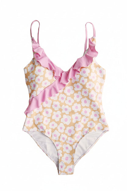 Women's Ruffled One-Piece Swimsuit | Sunshine Daisy
